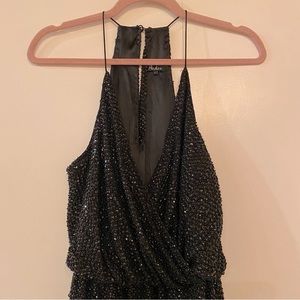 Parker Black Mini Dress Sequins and Beading Size 0